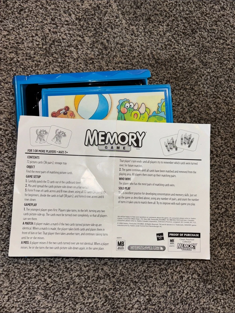 VTG Memory Matching Game Classic Preschool Bookshelf Edition Collectible 2006